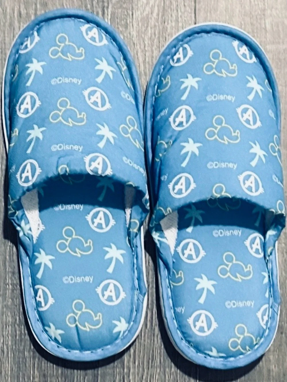 New Disney Big Kids Size 3 Blue Slippers from Tokyo Disney
